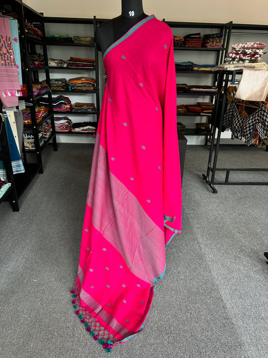 PINK JAMDANI SAREE