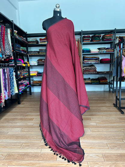 RED CHECKS  MUL SAREE
