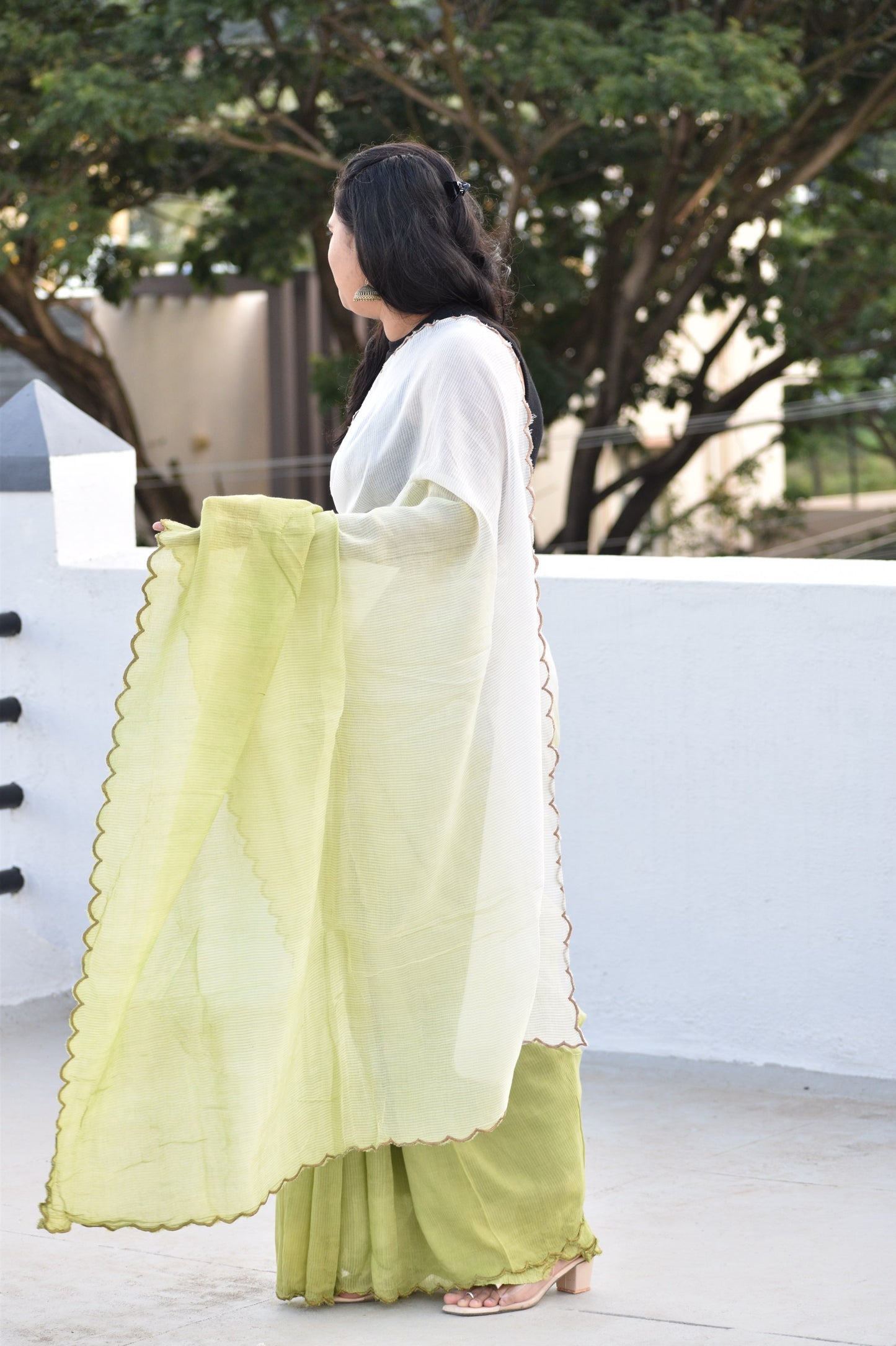 GREEN MUL SAREE