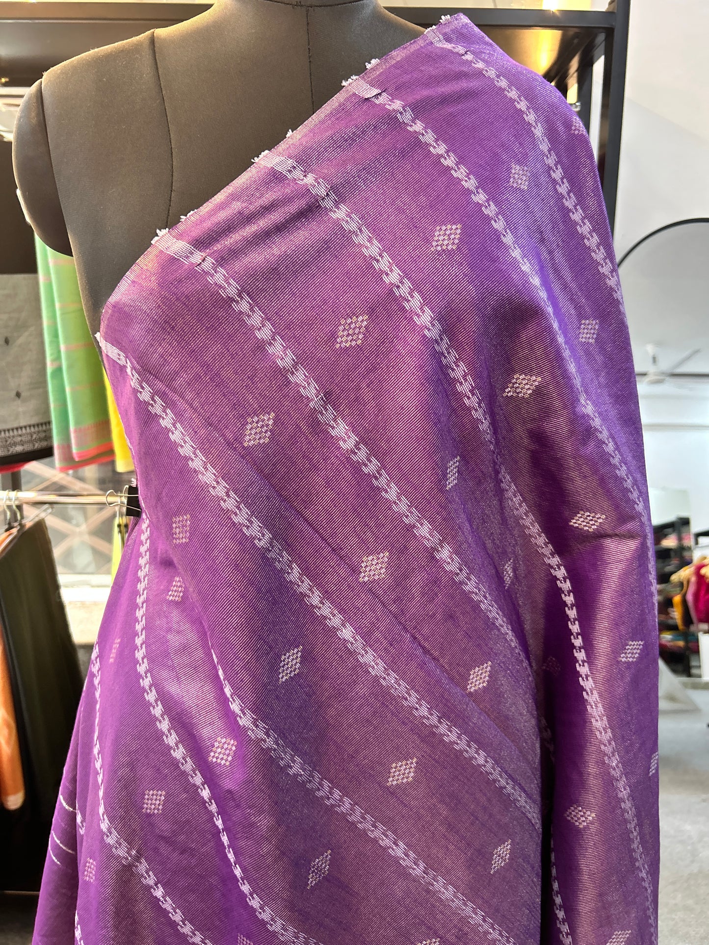 PURPLE TISSUE SAREE