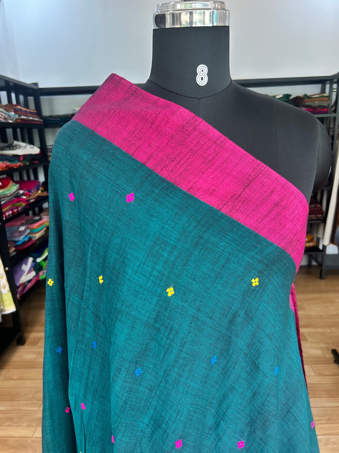 GREEN KHADI COTTON SAREE