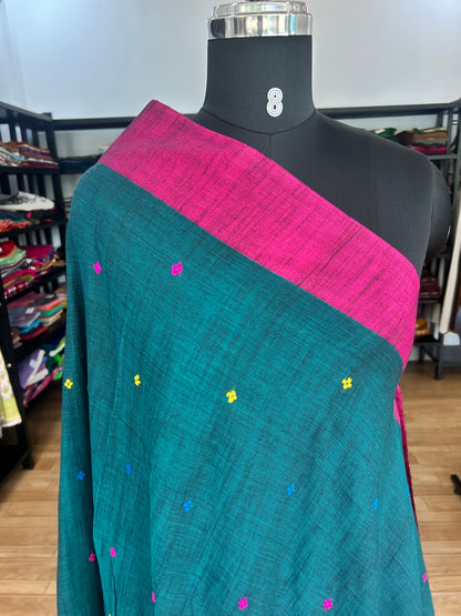 GREEN KHADI COTTON SAREE
