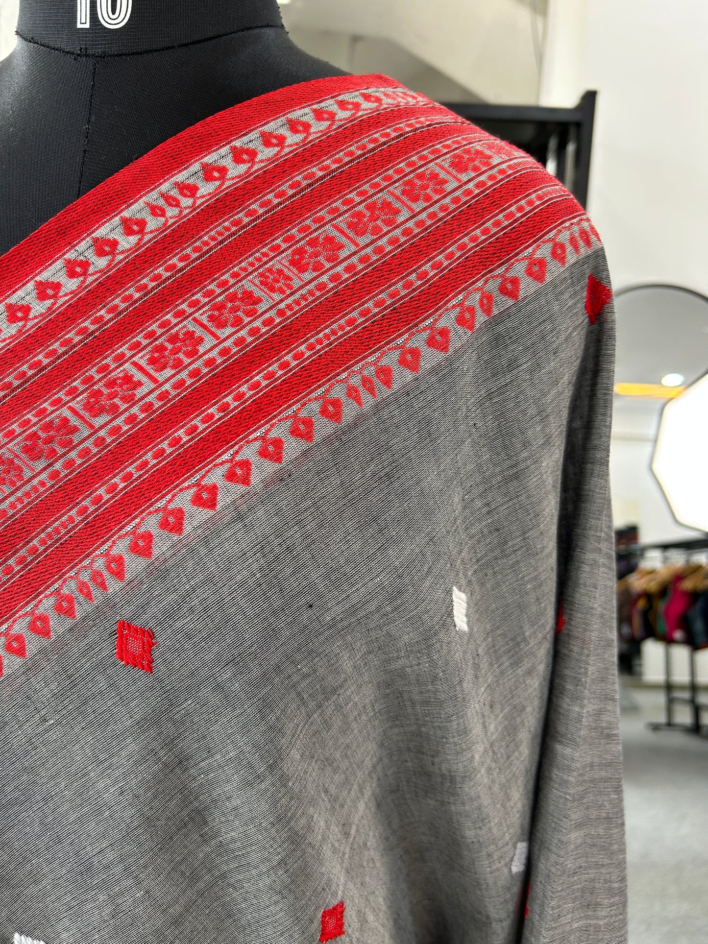 GREY MERCERISED SAREE