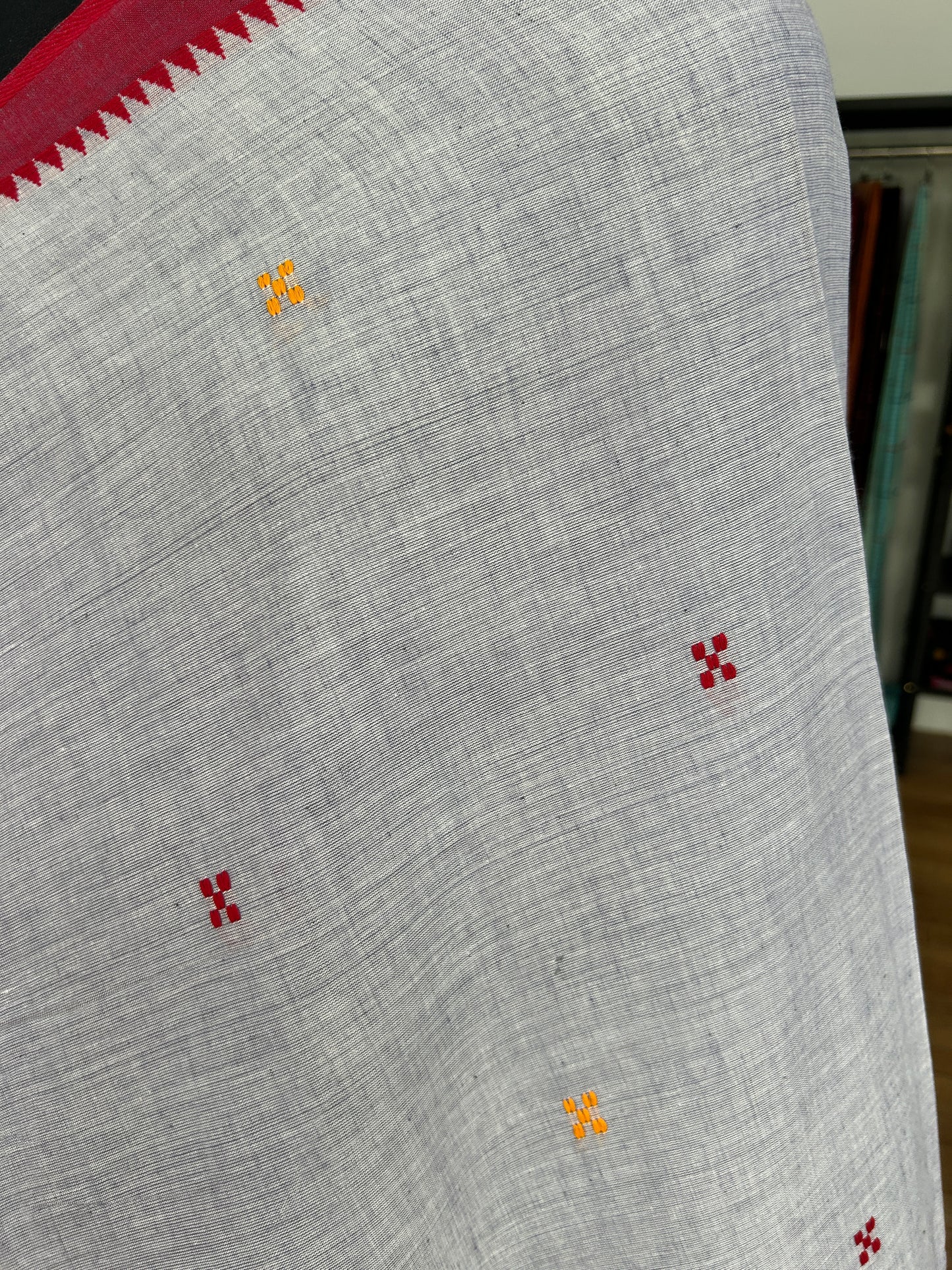 GREY DHANIAKHALI SAREE