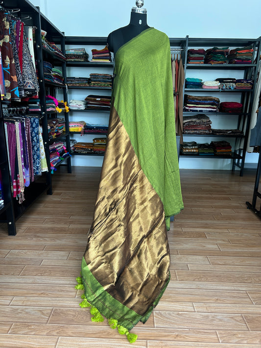 GREEN ACRYLIC SAREE