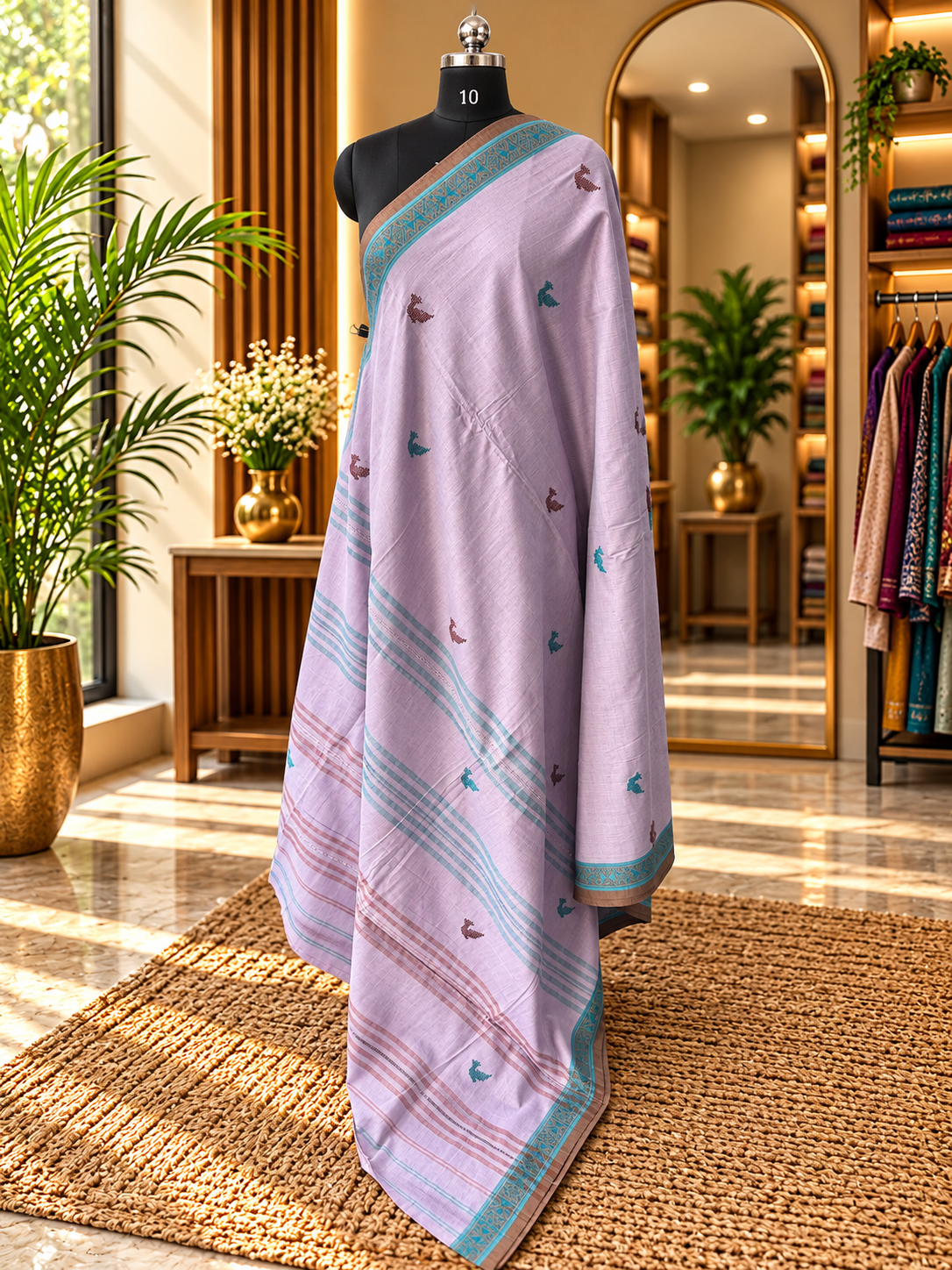 PINK DHANIAKHALI SAREE