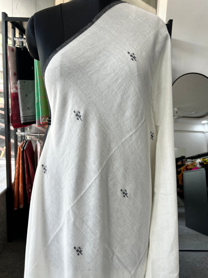 WHITE JAMDANI