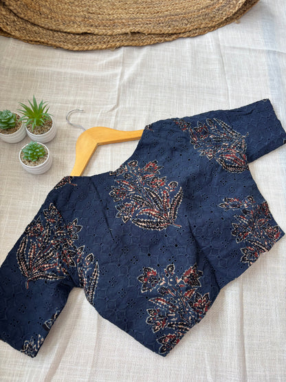 NAVY BLUE HAKOBA BLOUSE