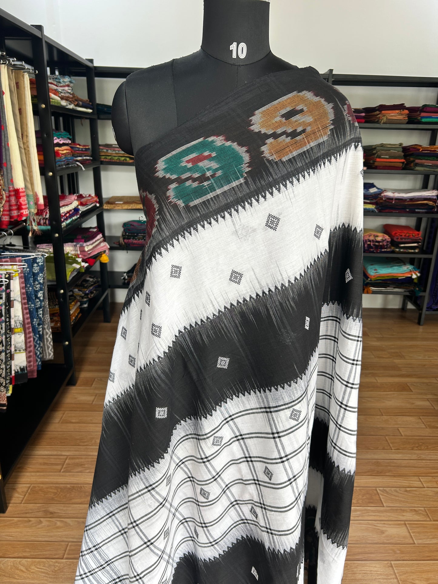 BLACK DHANIAKHALI SAREE