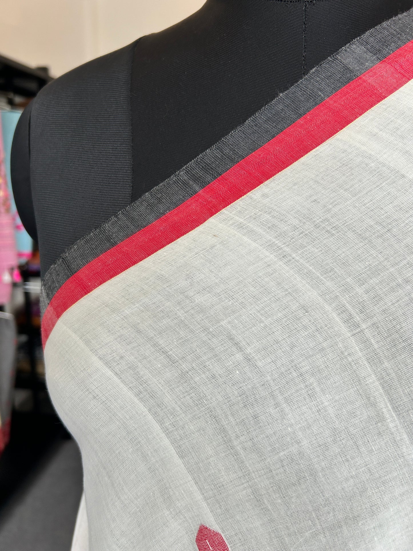 WHITE JAMDANI SAREE