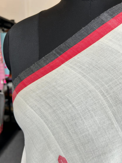 WHITE JAMDANI SAREE