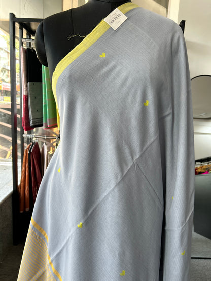 GREY MERCERISED JAMDANI