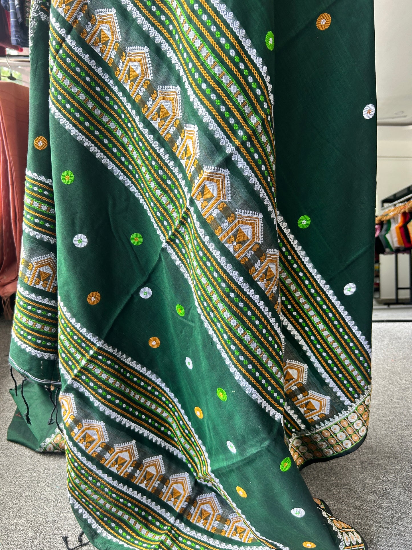 GREEN MERCERISED SAREE