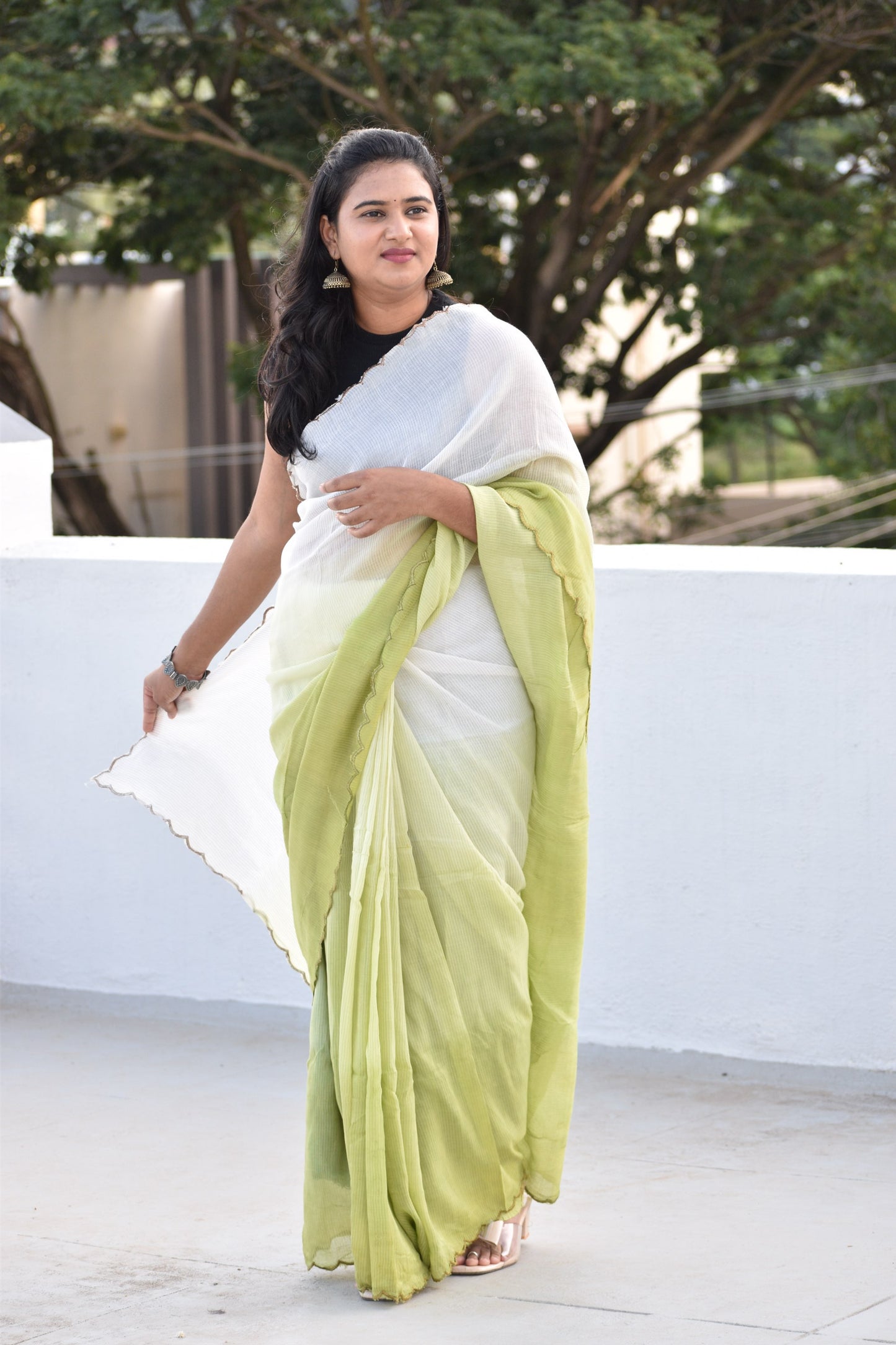 GREEN MUL SAREE