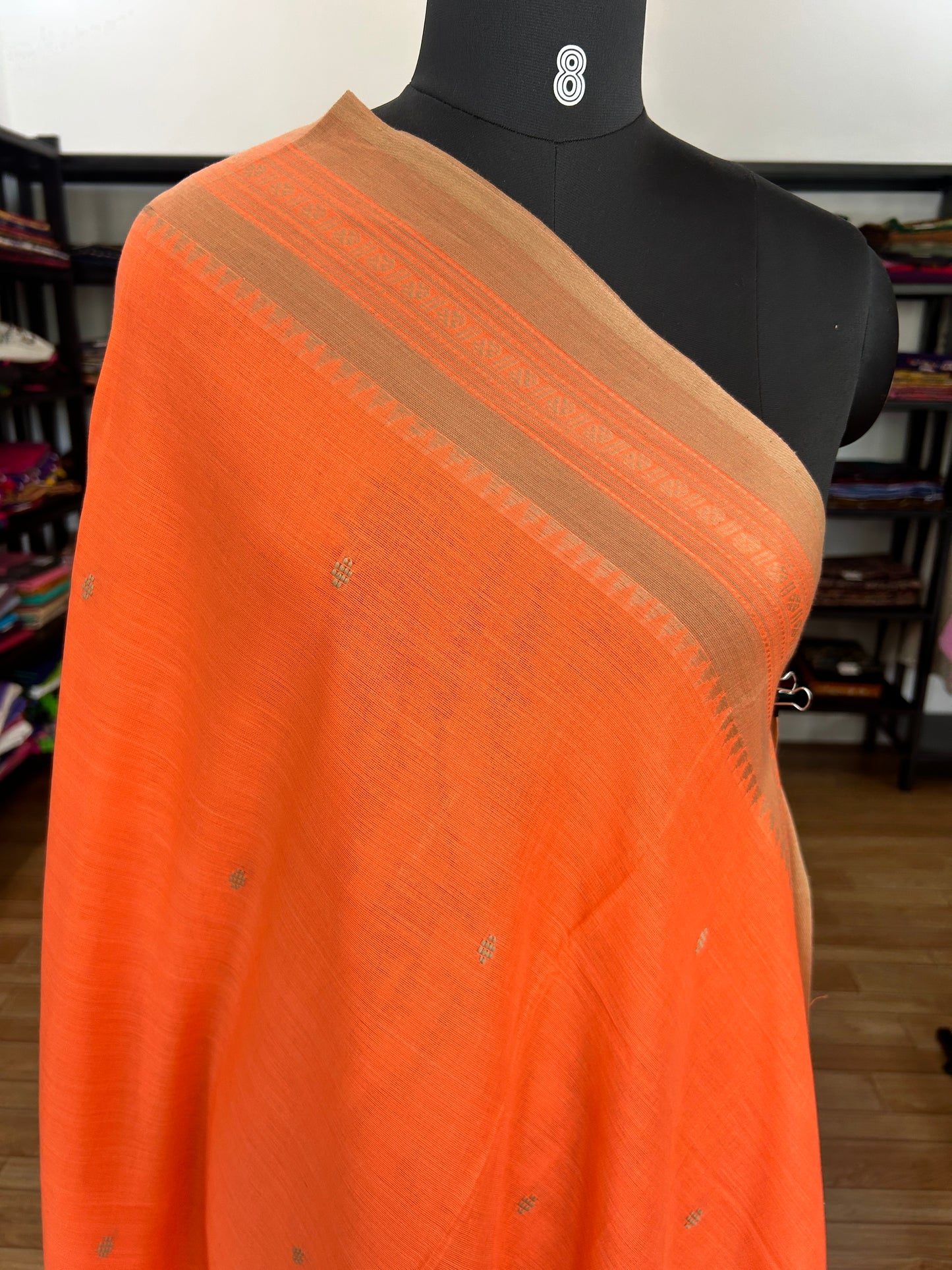 ORANGE DHANIAKHALI SAREE