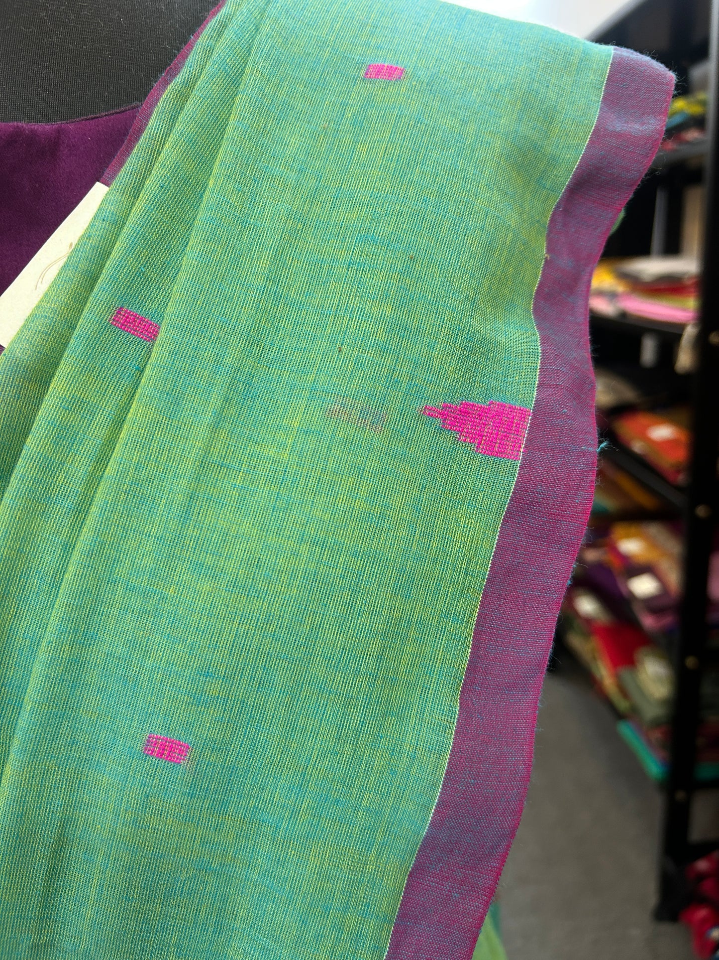GREEN JAMDANI SAREE