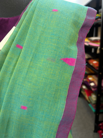 GREEN JAMDANI SAREE