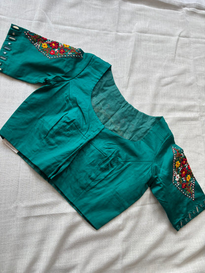 Blue Embroidered blouse