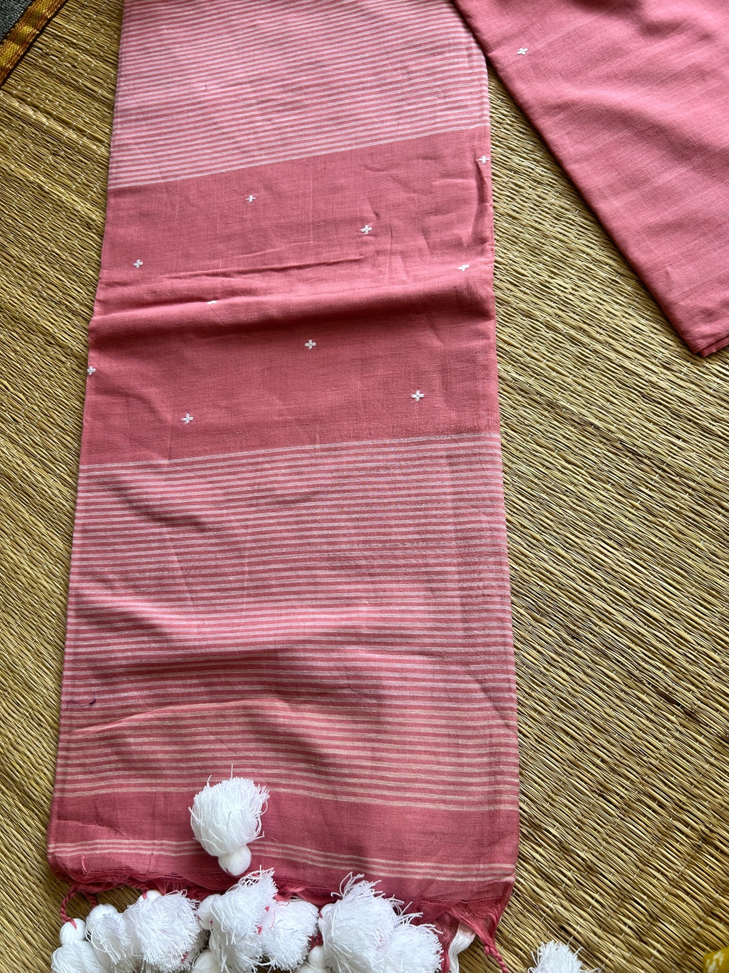 PINK JAMDANI SAREE