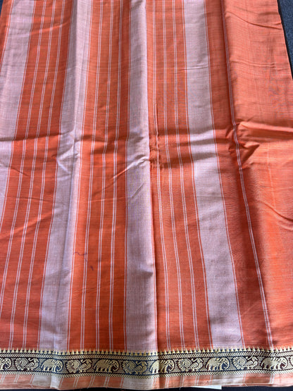 ORANGE NARAYANPET SAREE