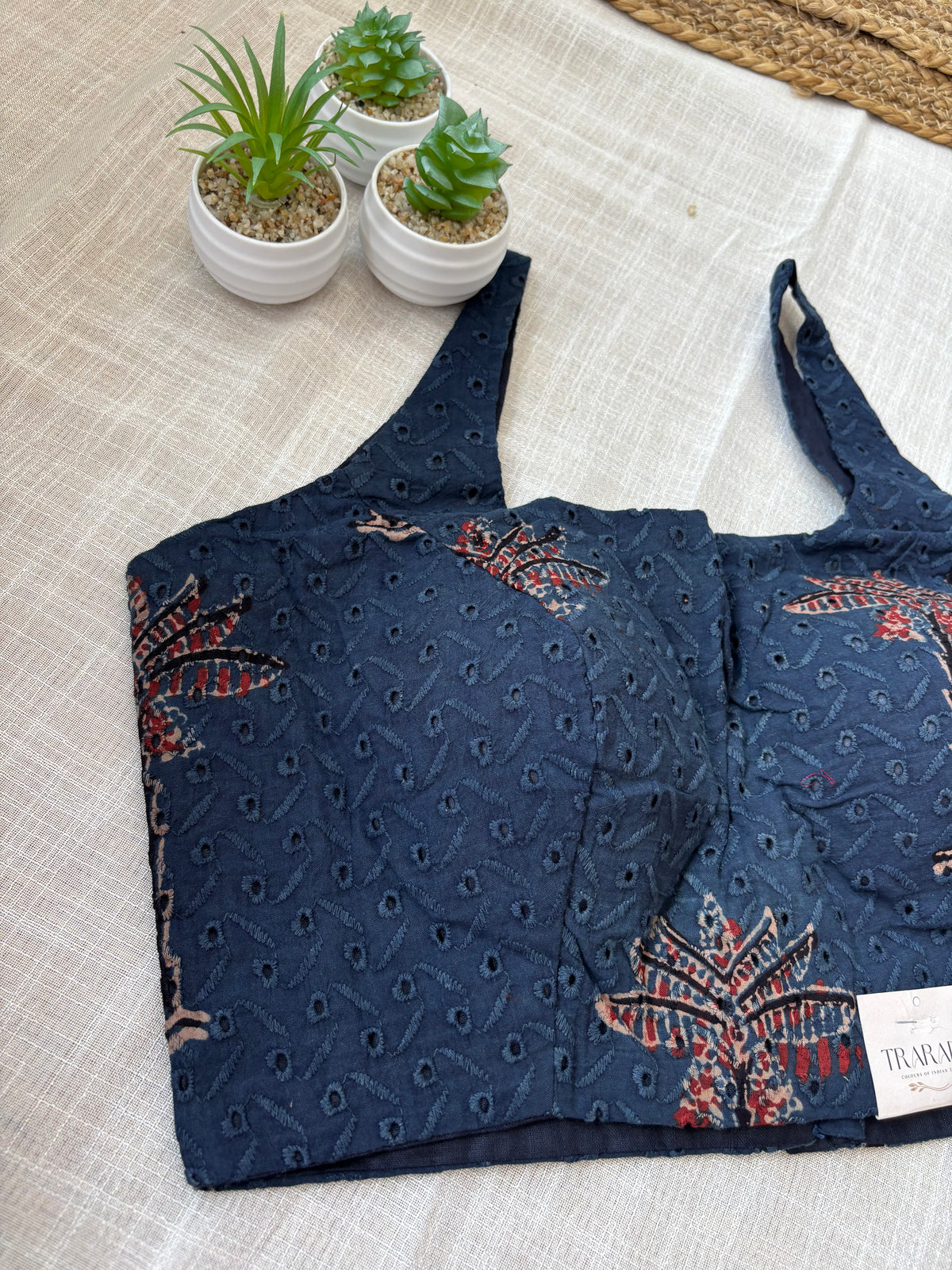 NAVY BLUE HAKOBA BLOUSE