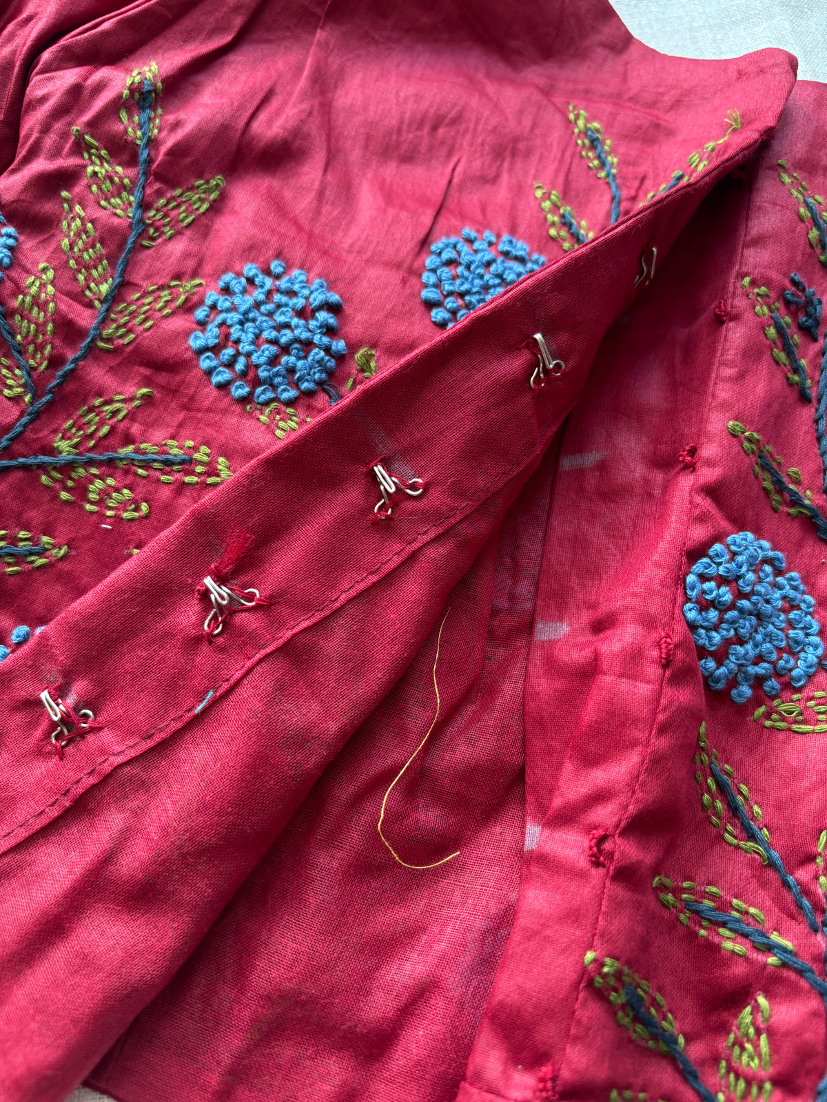 Maroon Embroidered blouse