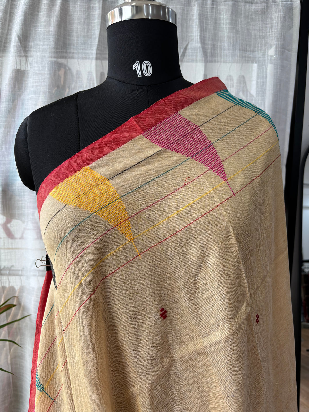 BEIGE JAMDANI SAREE