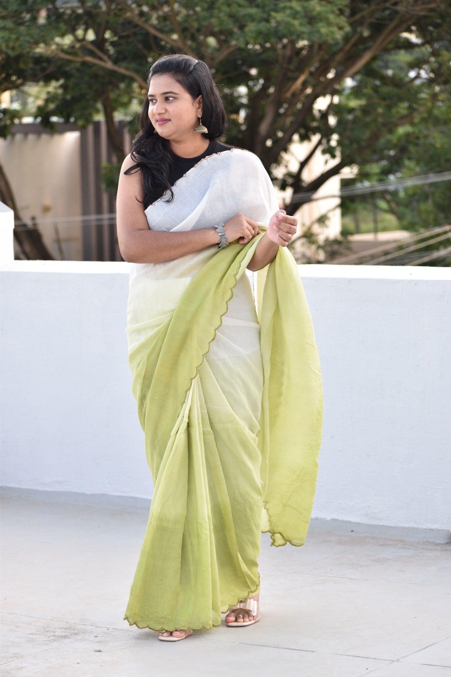 GREEN MUL SAREE