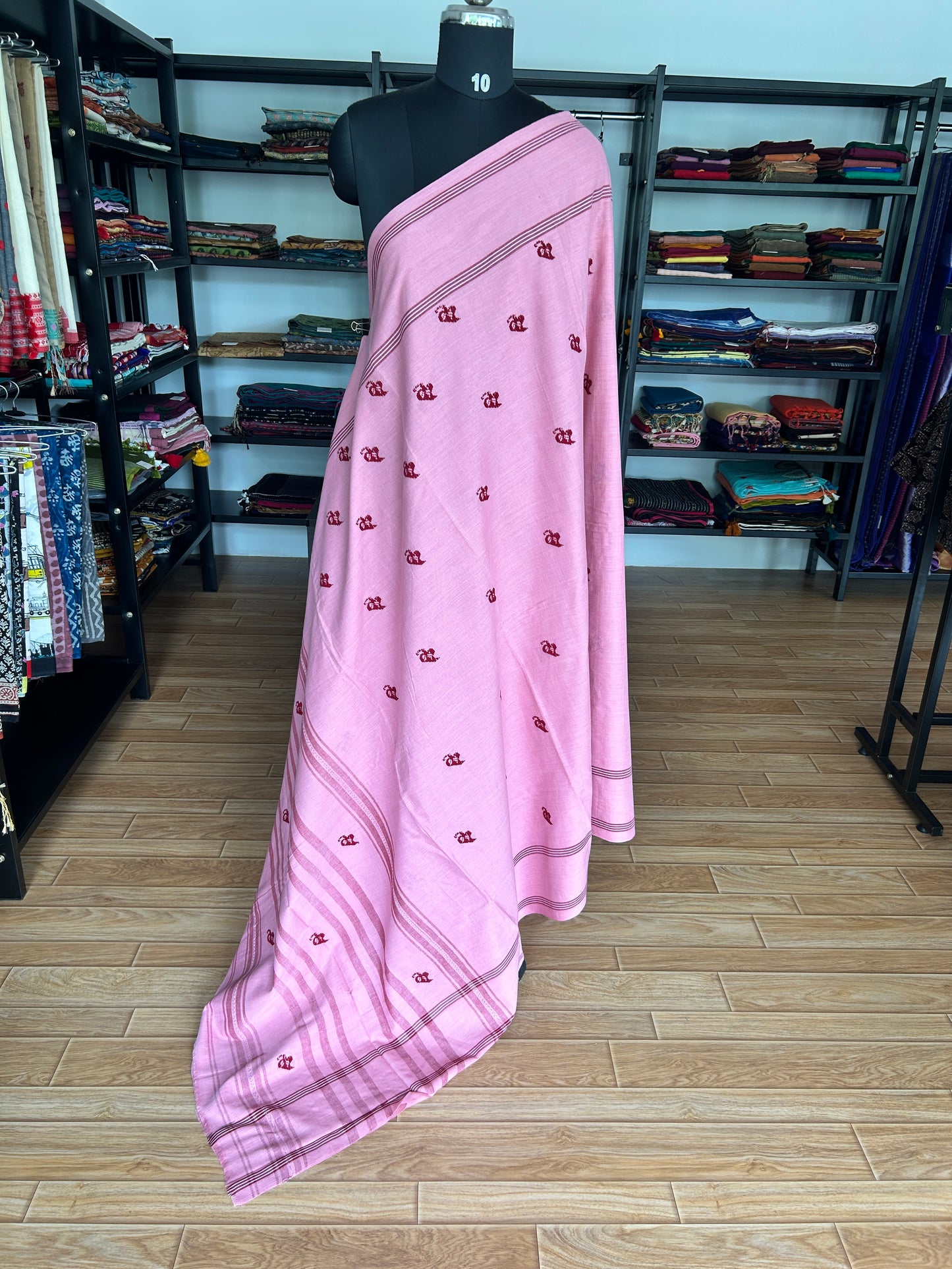 PINK DHANIAKHALI SAREE
