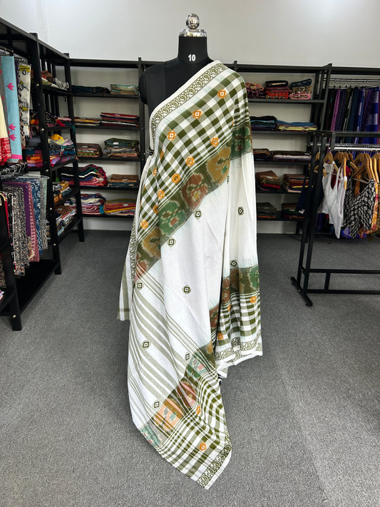 GREEN DHANIAKHALI SAREE