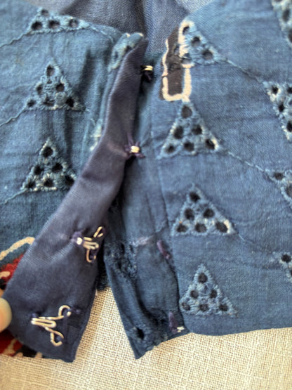 NAVY BLUE HAKOBA BLOUSE