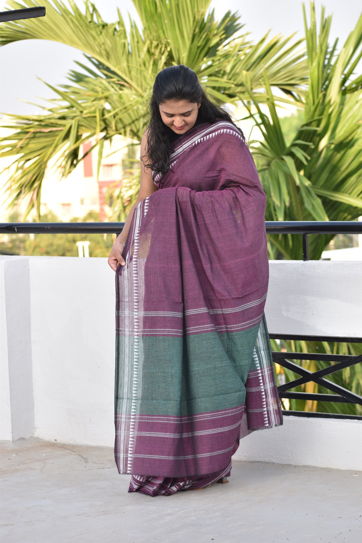 PINK DHANIAKHALI SAREE