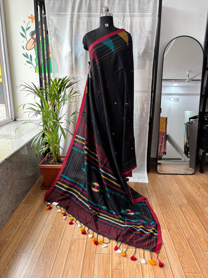 BLACK JAMDANI SAREE