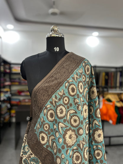 GREEN AJRAKH MUL SAREE