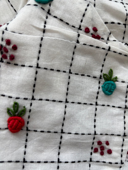 WHITE EMBROIDERED  BLOUSE