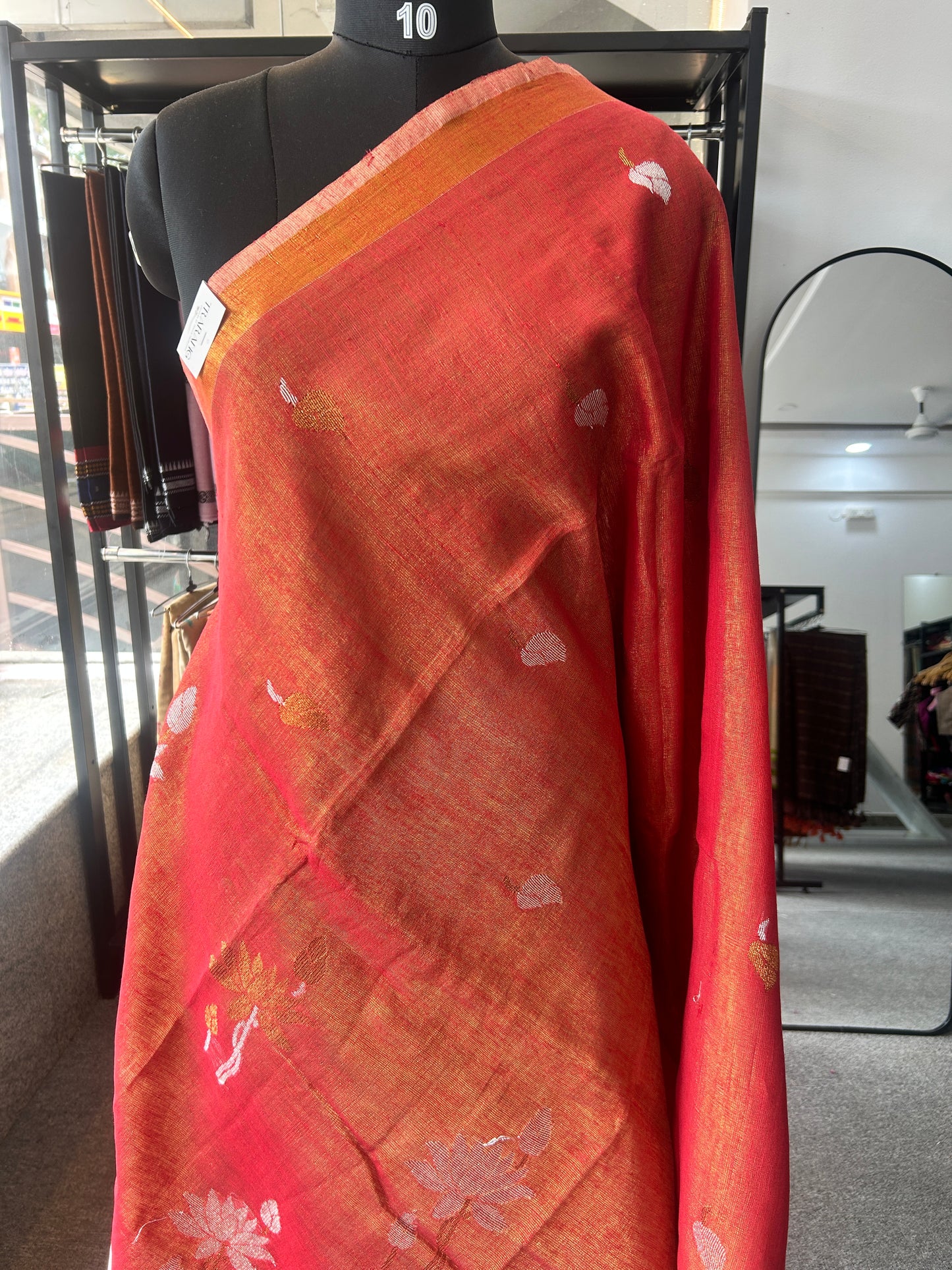 ORANGE TISSUE JAMDANI