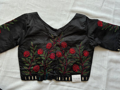 Black Embroidered blouse