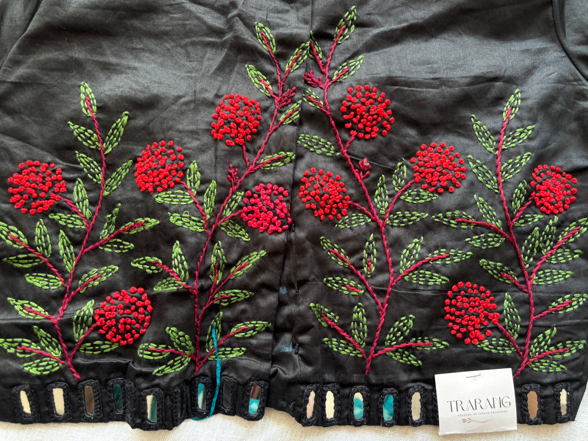 Black Embroidered blouse