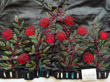 Black Embroidered blouse
