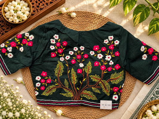 Grey Embroidered blouse