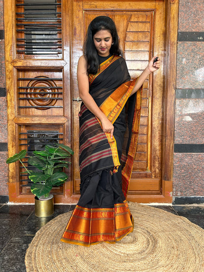 Black Narayanpet saree.