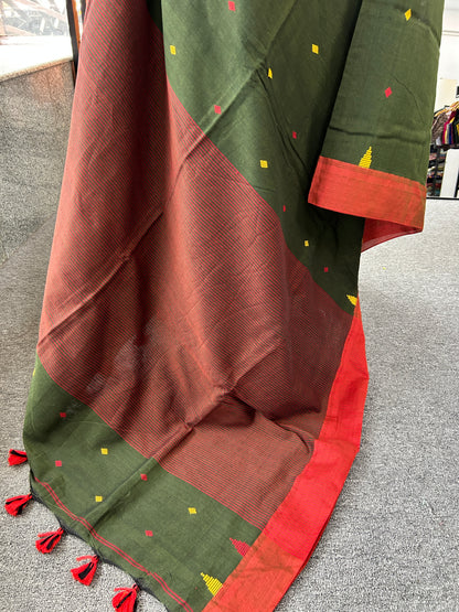 GREEN JAMDANI SAREE