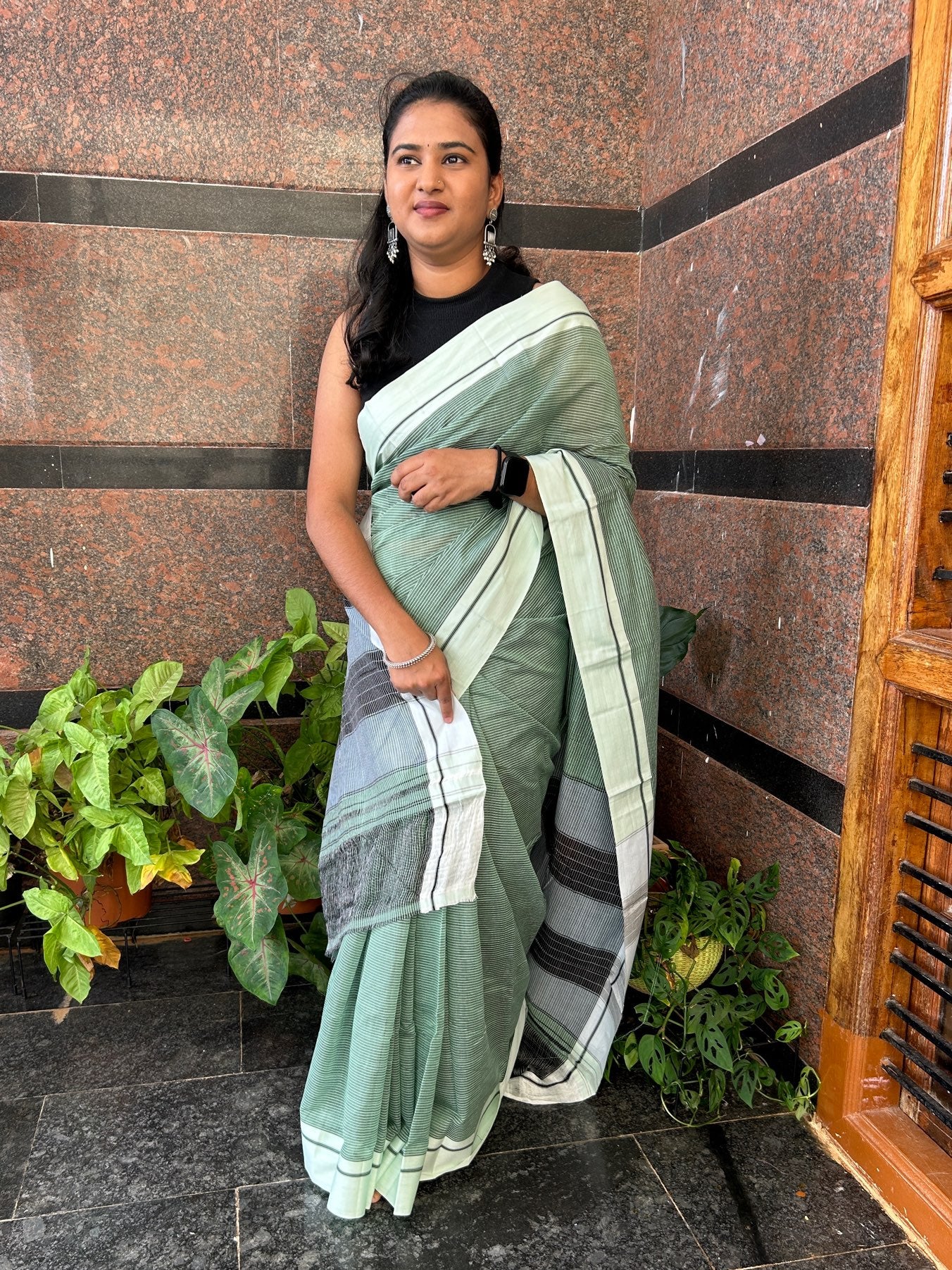 GREEN PATTEDANCHU SAREE.