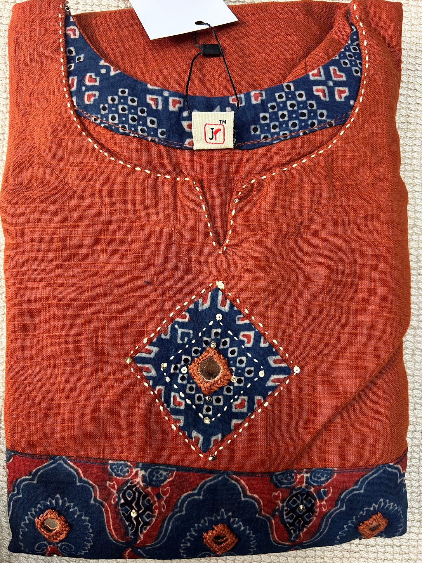 BLUE GAMTHI COTTON SUIT