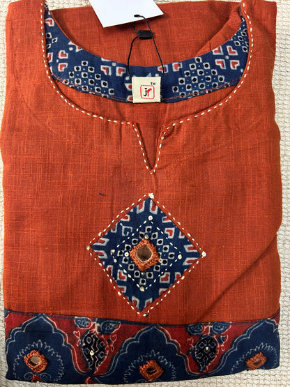 BLUE GAMTHI COTTON SUIT