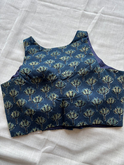 BLUE COTTON BLOUSE