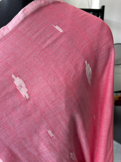 PINK MUL JAMDANI SAREE