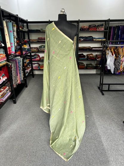 GREEN JAMDANI SAREE