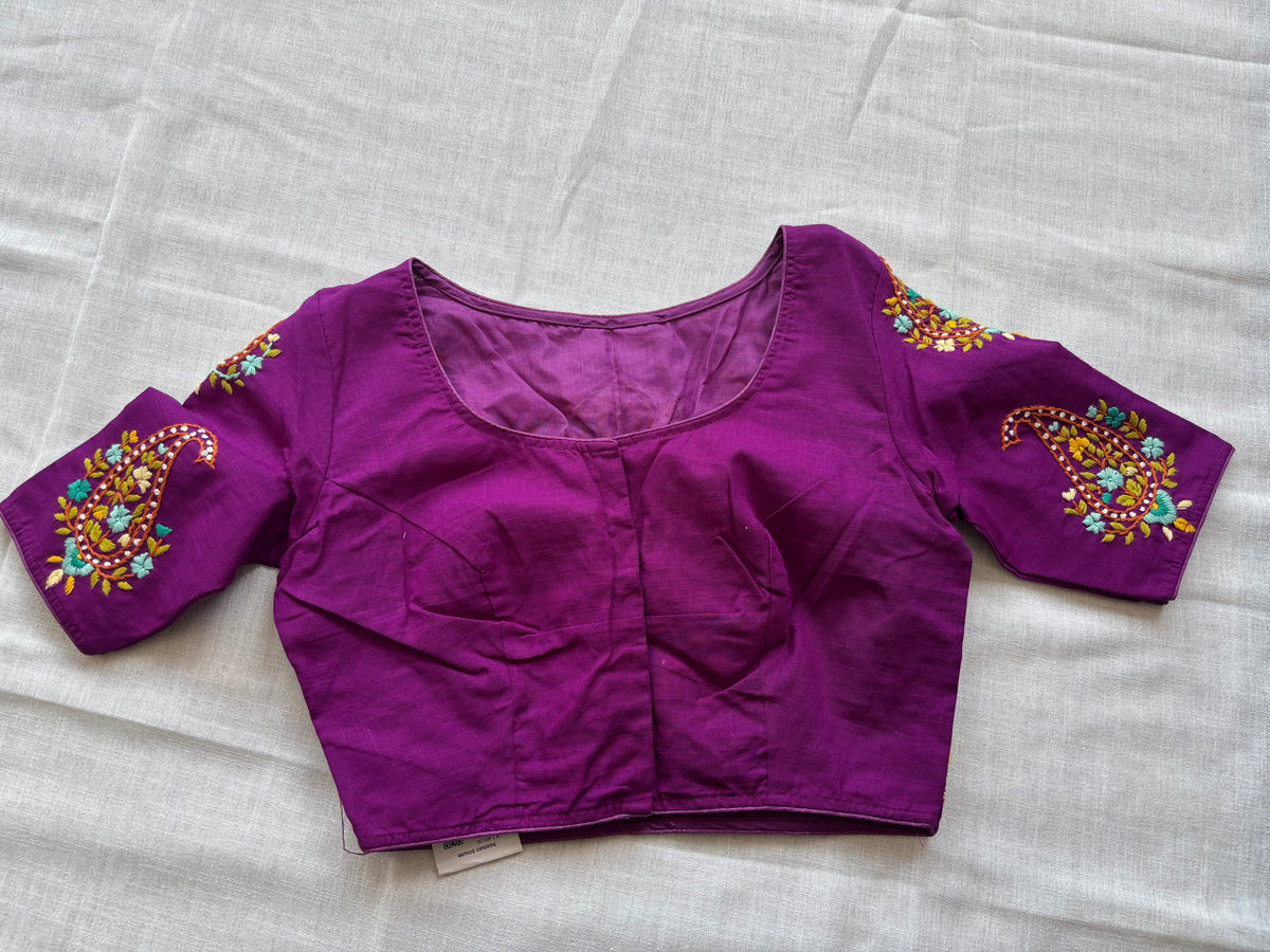 Purple Embroidered blouse