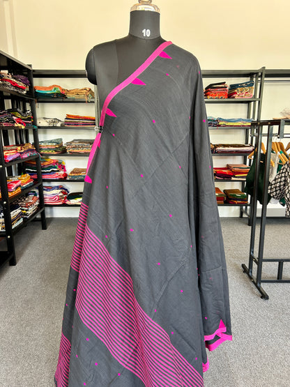 BLACK JAMDANI SAREE